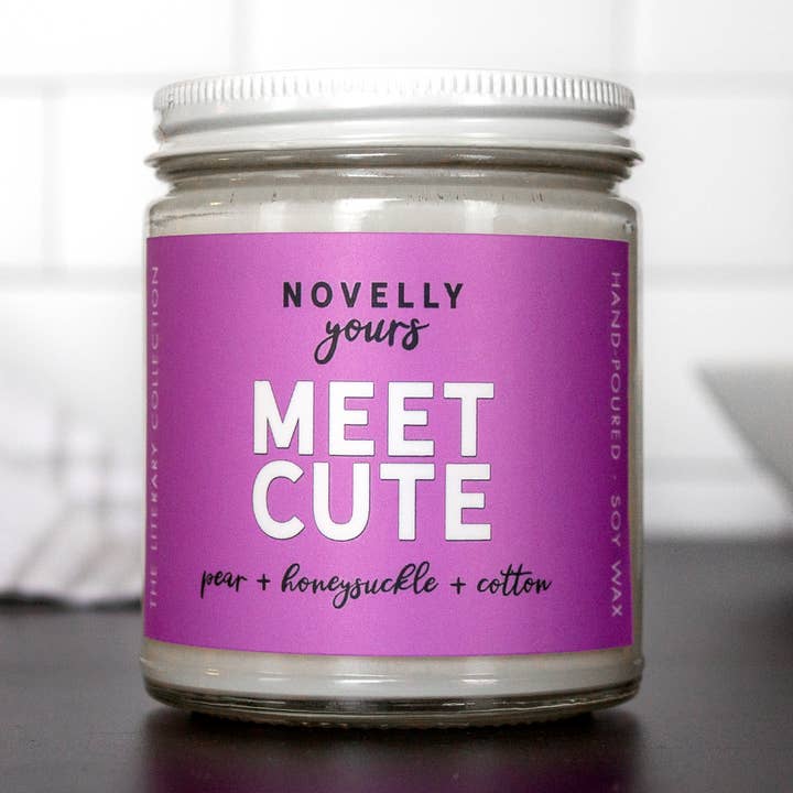 Meet Cute Candle | Cozy Romance Book Candle for Readers for wholesale by Novelly Yours
