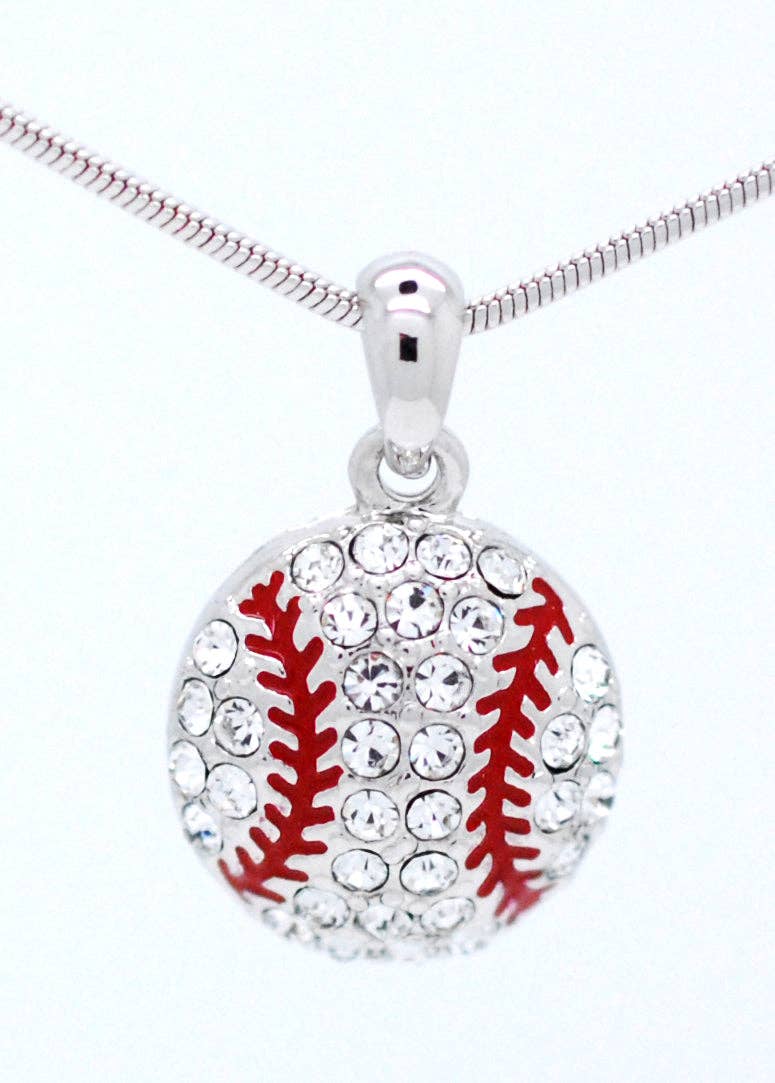 Fan Star Jewelry - Wholesale Pendant/Charm Necklace - Baseball/Softball Crystal Ball Necklace12
