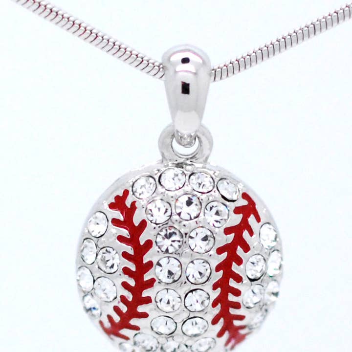 Fan Star Jewelry - Wholesale Pendant/Charm Necklace - Baseball/Softball Crystal Ball Necklace12