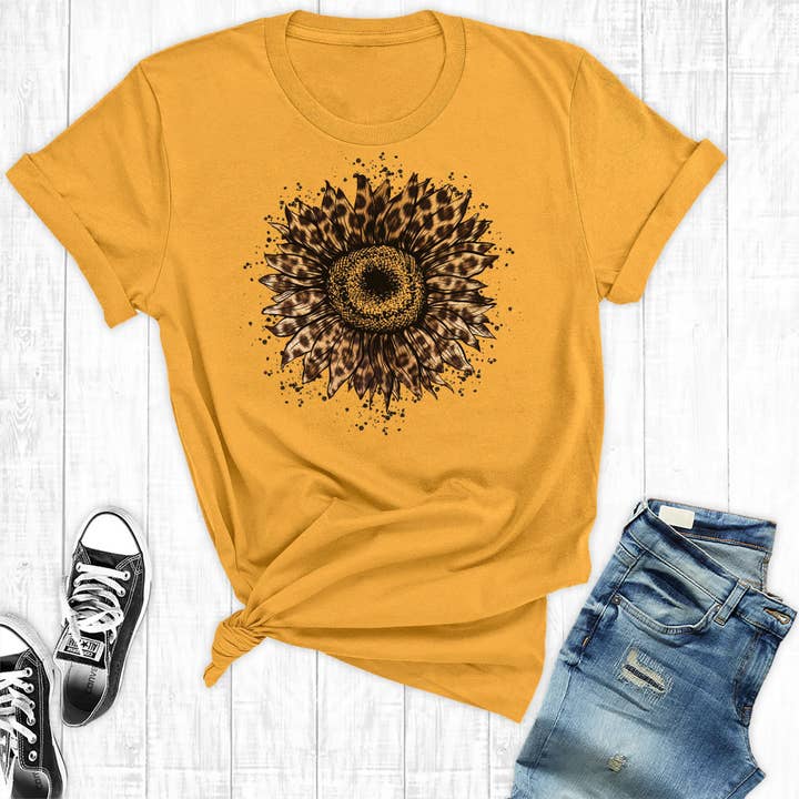 Sunflower Graphic Unisex Tee - Women's for wholesale by Rebel Rose