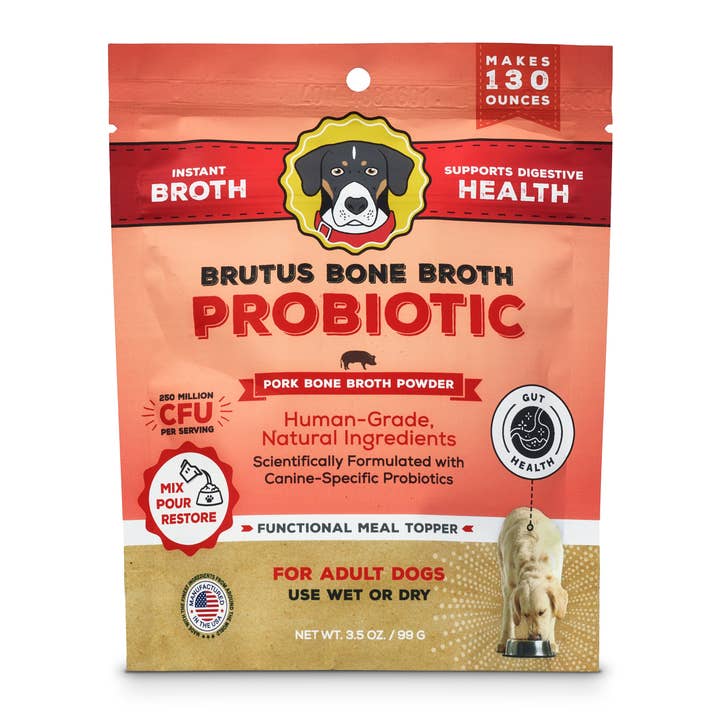 Brutus Broth - Wholesale Pet Food - Dog - Brutus Powdered Probiotic Pork Bone Broth - 3.5oz