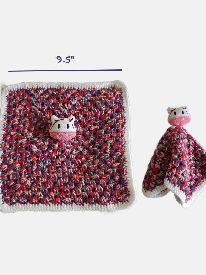 Never Too Kind - Wholesale Security/Cuddle Blanket - Baby - ZZZ Buddie - Ollie the Cow - Sleep Companion1