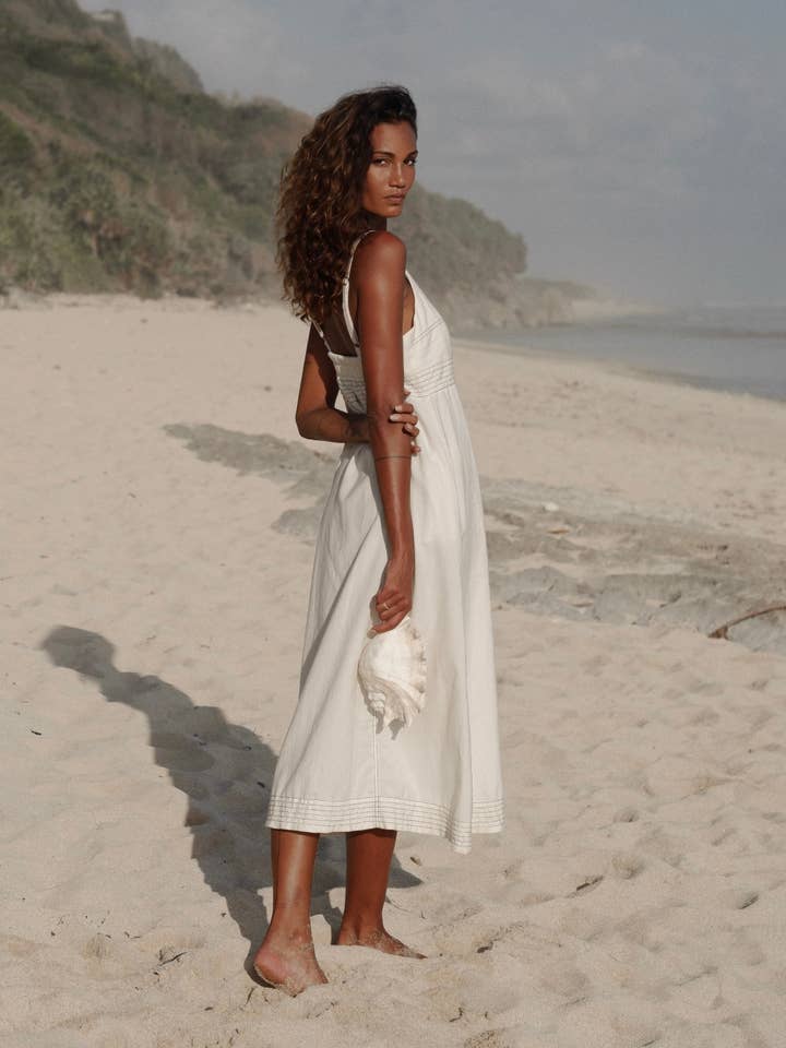 Eva Maxi Dress - Natural for wholesale on Faire