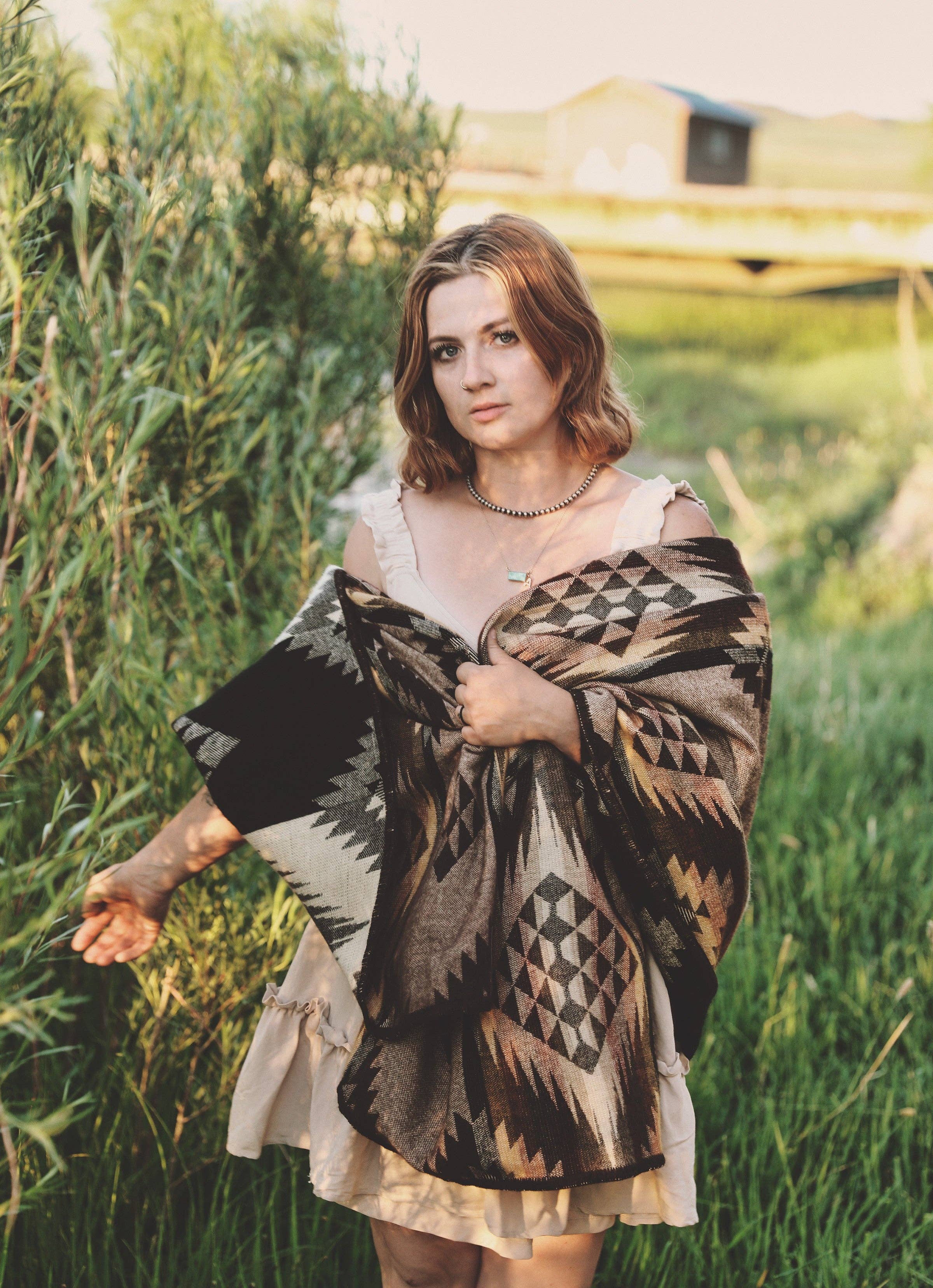 Meraki Movement - Wholesale Throw Blanket - Prairie Sunset Aztek Alpaca Throw Blanket7