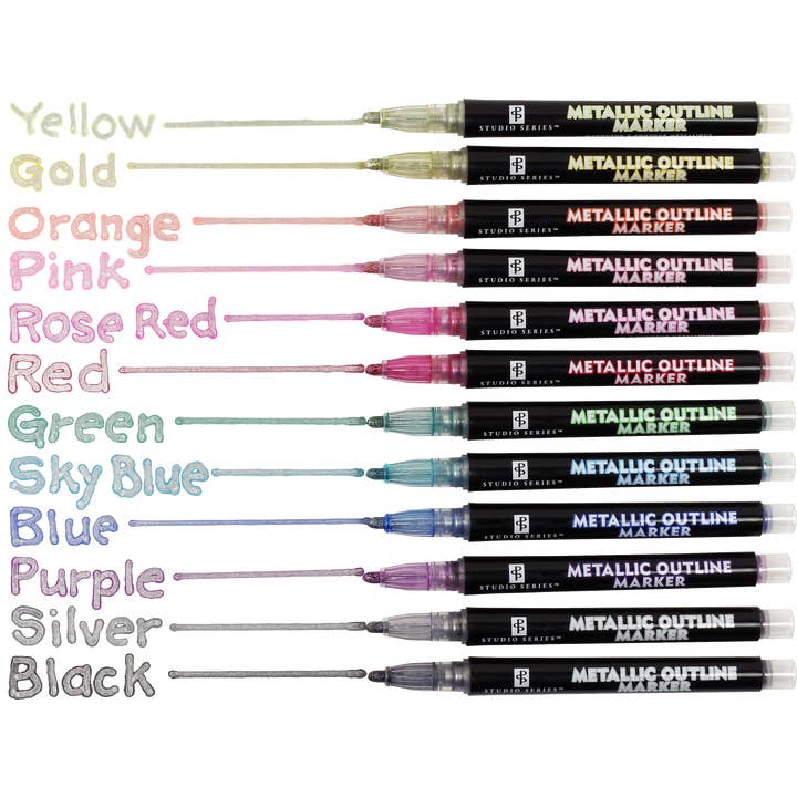 Peter Pauper Press - Wholesale Marker - Studio Series Metallic Outline Markers2
