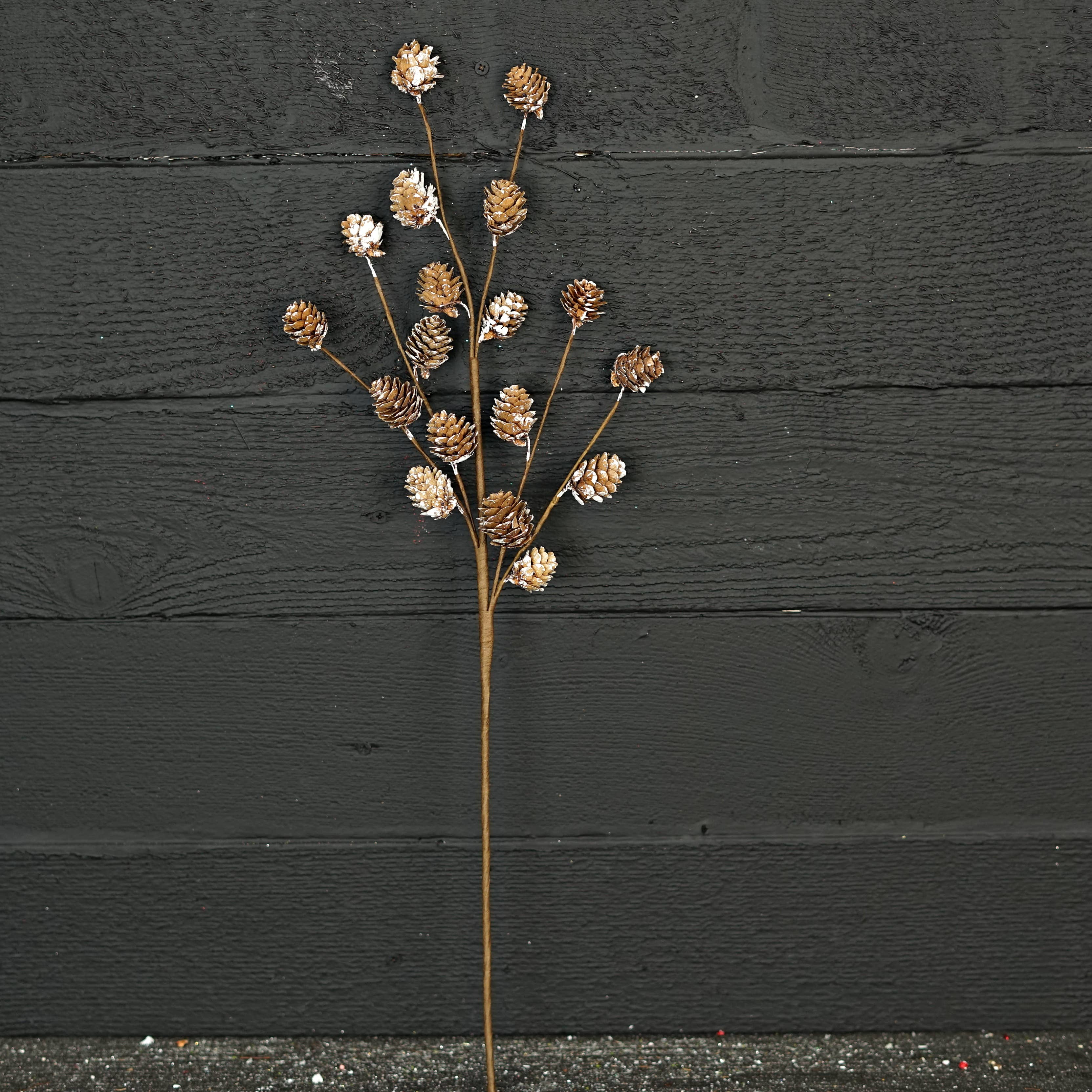 Holiday Depot Inc. - Wholesale Christmas Decoration - 510825- 24in Spray-Snowy Natural Birchcones-5