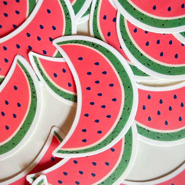 Watermelon Moon Sticker for wholesale by Moon&June Studio