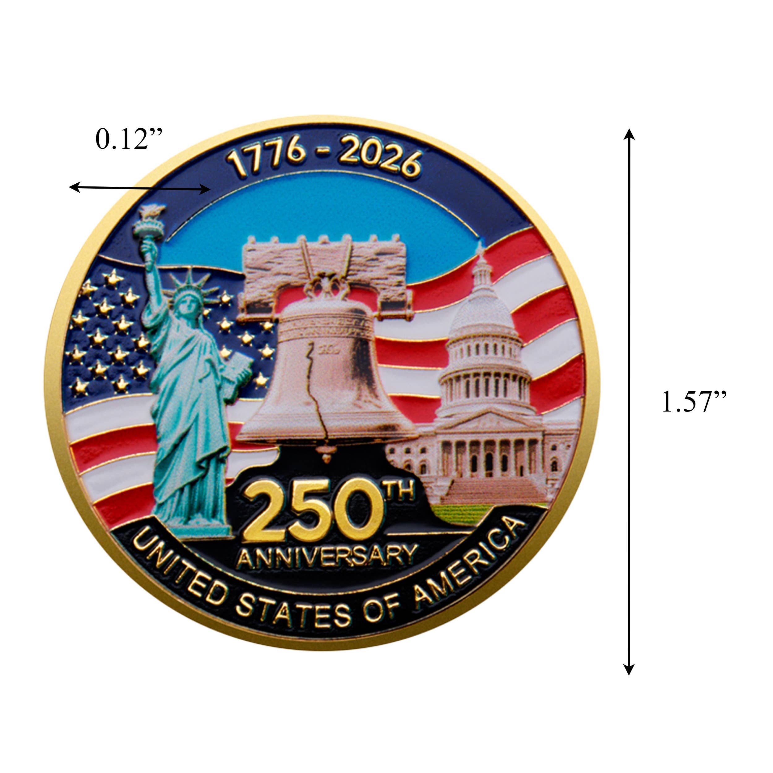 Blinkee.com, LLC - Wholesale Keepsake Coin/Token - 1776 to 2026 United States 250th Anniversary Coin 2