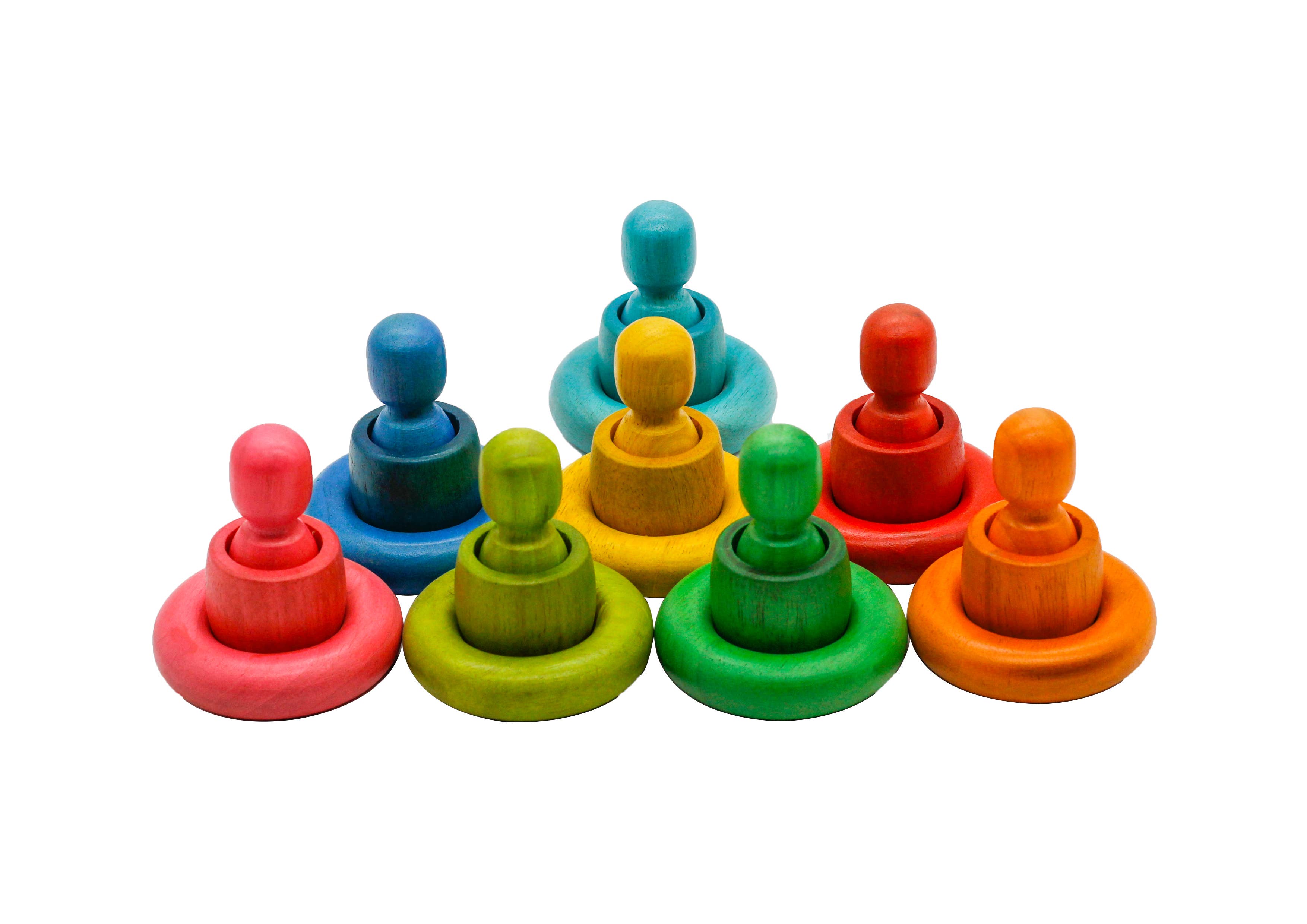 Q Toys – Großhandel Spielzeugset – Kinder – Rainbow People Becher und Ringe8