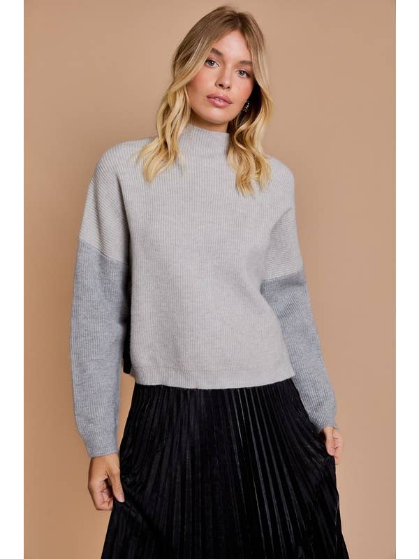 GILLI - Wholesale Knit Sweater - Women's - COLOR BLOCK OVERSIZE SWEATER