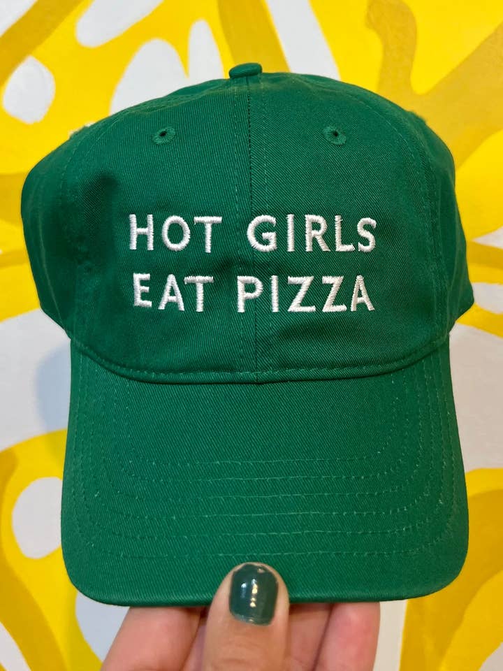 Hot Girls Eat Pizza Baseball Hat - foodie gift body positive for wholesale by Overseasoned