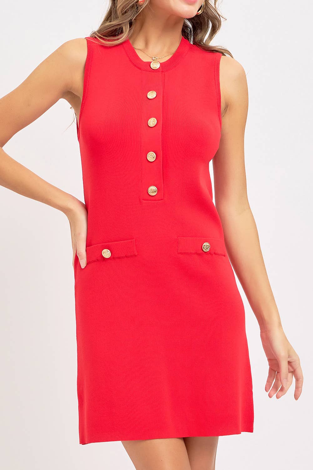 Sweet Lovely by Jen – wholesale Dress – Women's – SHORT  SLEEVELESS KNIT DRESS12