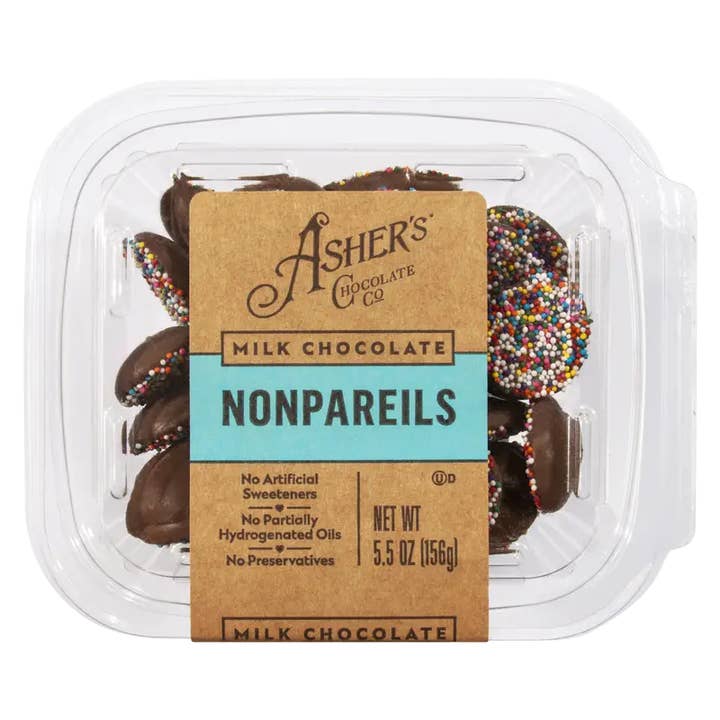 Special Order 1 week Asher Milk Nonpareils 5.5oz 15ct Freshpacks for wholesale by Royal Wholesale