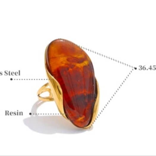 Misgraceful - Wholesale Cocktail/Statement Ring - Resin Stone Rings - 3 Stones3