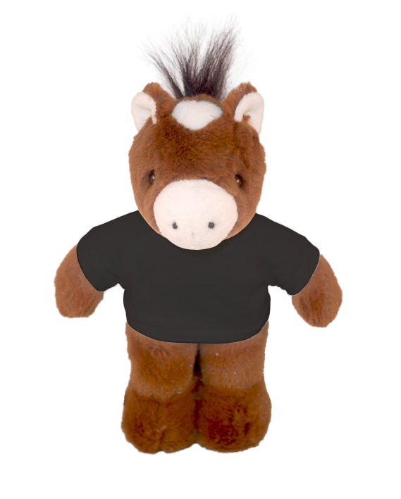 Plushland - Wholesale Stuffed/Plush Toy - Kids & Baby - Plush Floppy Horse with Personalized Tee  8"1