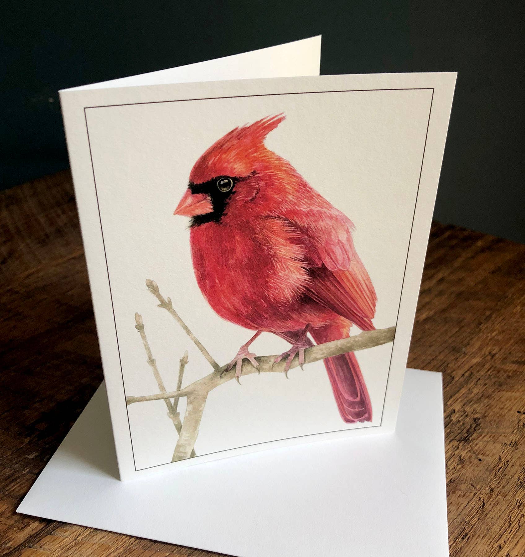 Amy Shawley Paquette - Wholesale Everyday Greeting Card - Northern Cardinal (Male) - Blank Note Card1