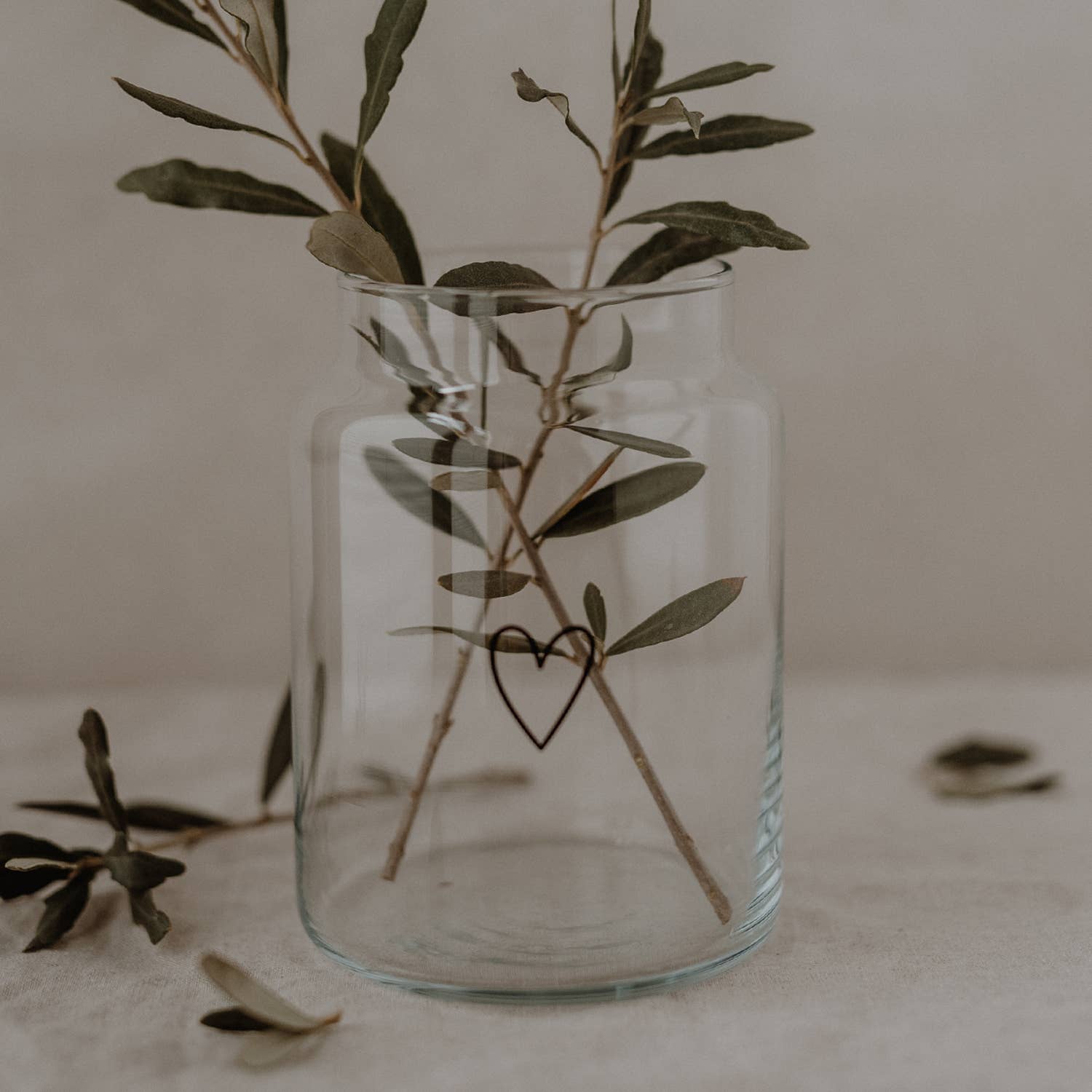 Eulenschnitt - Vente Vases - Grand vase en verre avec cœur (VE = 6 pièces)