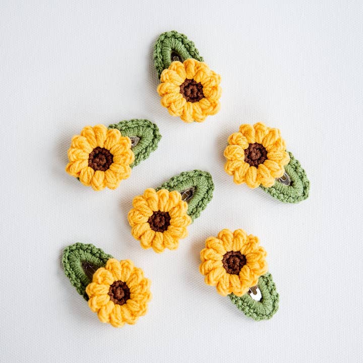 Sunflower Hair Clips for wholesale by Hemsin Atelier