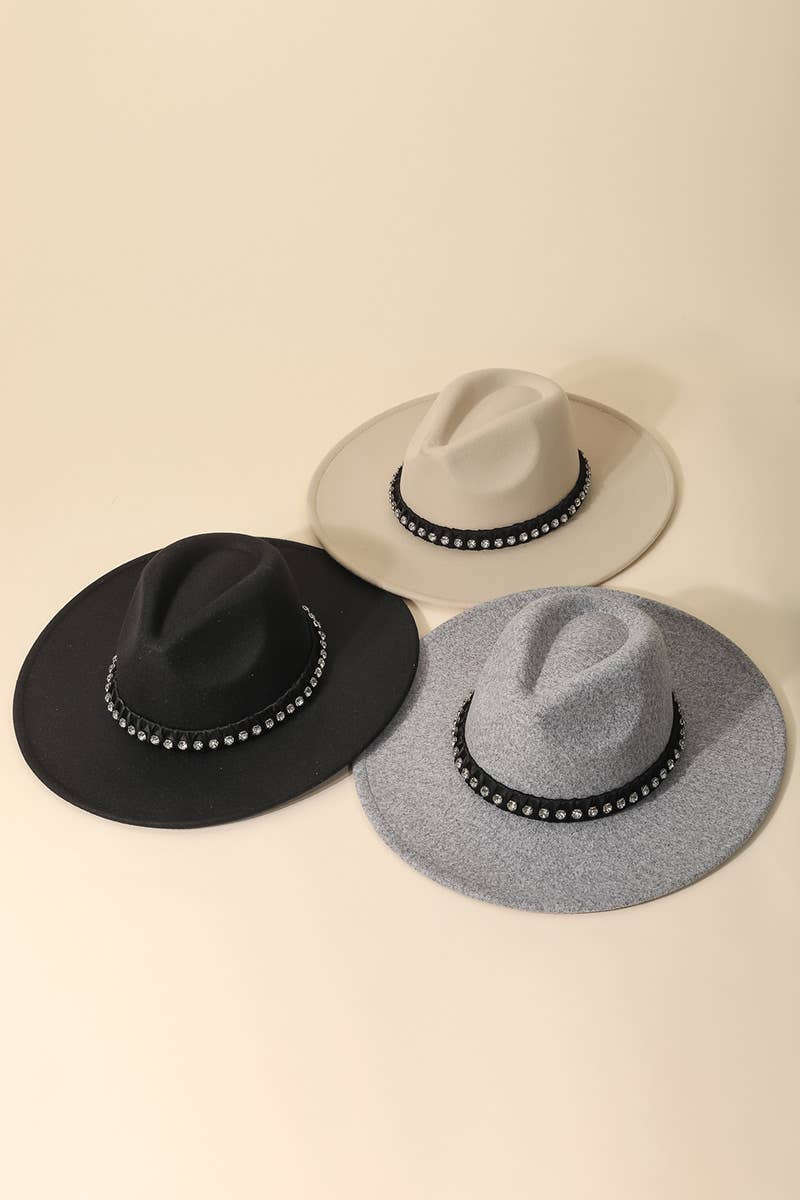 Anarchy Street - Wholesale Fedora - Women's - Rhinestone Strap Fedora Fashion Hat10