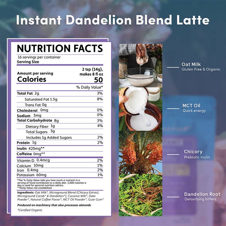 Teeccino – wholesale Instant coffee/espresso – Instant Dandelion Herbal Latte2