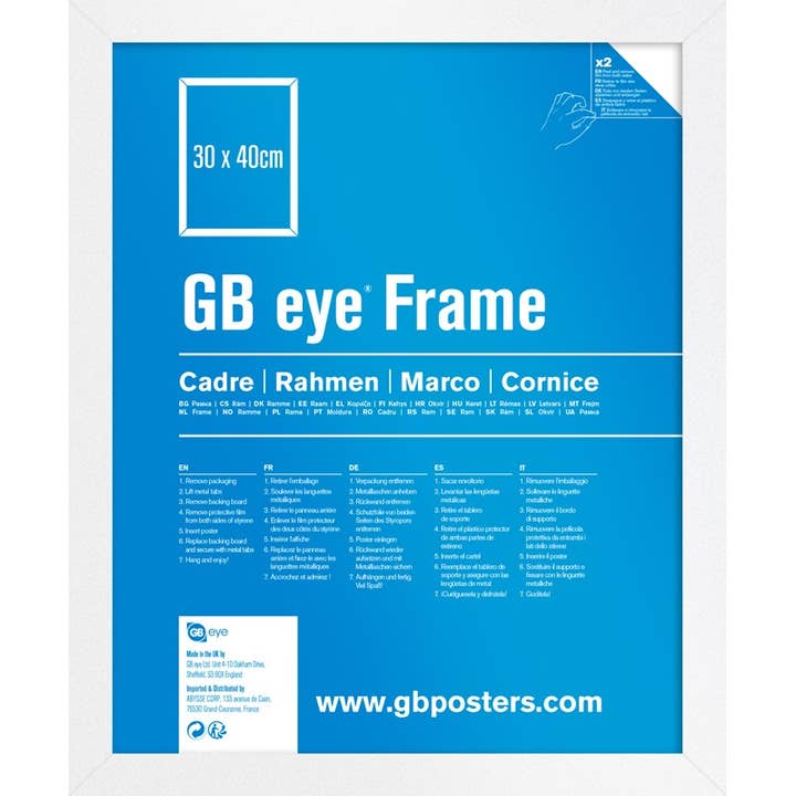 GB Eye Contemporary Wooden White Picture Frame for wholesale by GB Posters & Merchandise