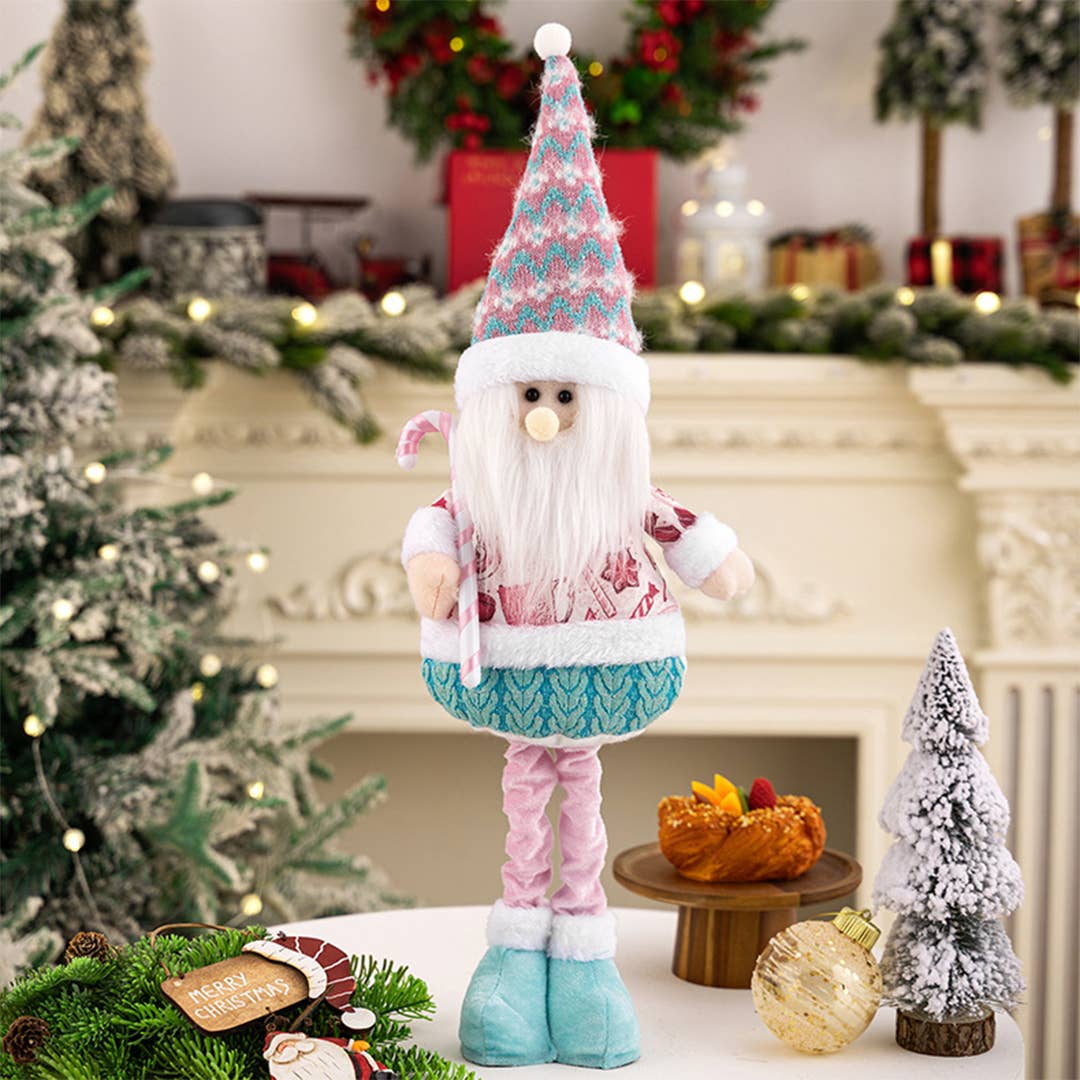 UNISHE - Wholesale Decorative Tabletop Object - Christmas Decoration Pink Telescopic Doll Ornament HB0930