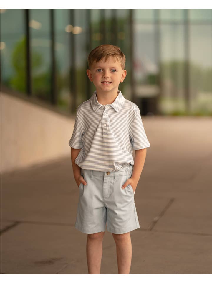 The Yellow Lamb - Wholesale T-Shirt - Kids - Patrick Shirt: Beacon Blue Stripe