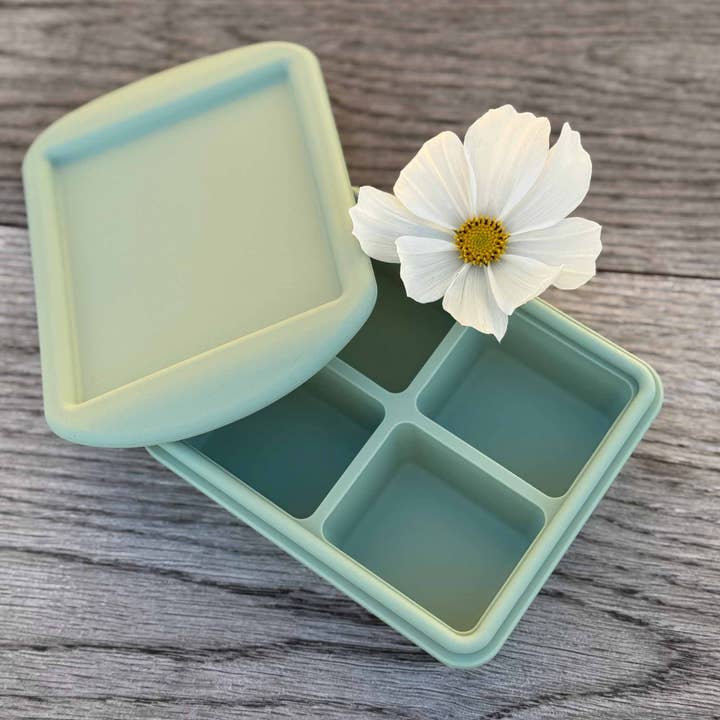 Summerville organic - Wholesale Food Storage Cubes - Kids & Baby - Baby Food Freezer Tray Cameo Green Silicone2