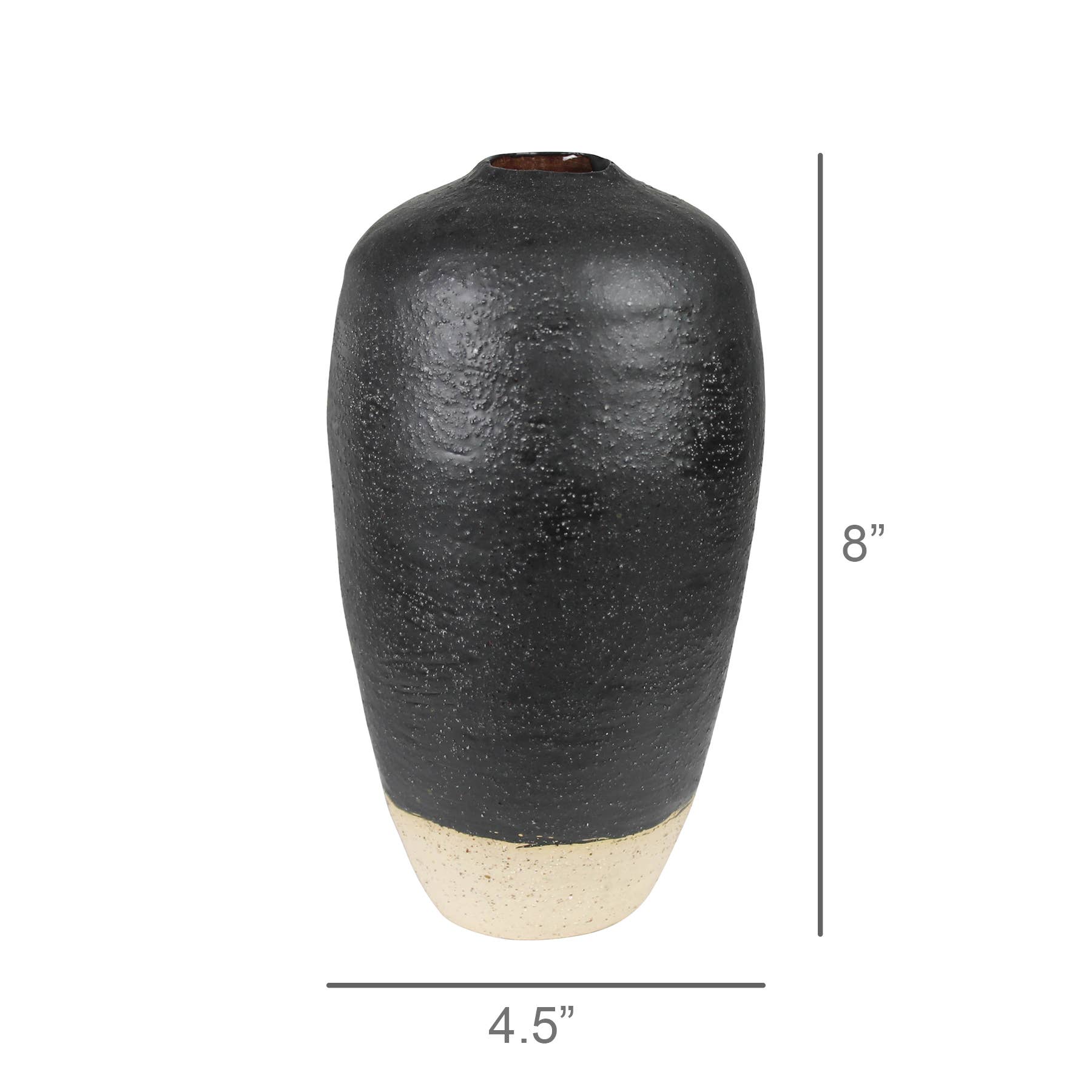 HomArt - Vendita all'ingrosso Vasi - Vaso Umbria, ceramica, nero1