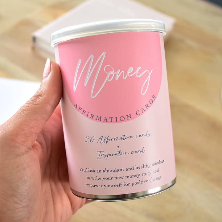 Money Affirmation Cards Tin for wholesale by Três Paper Co