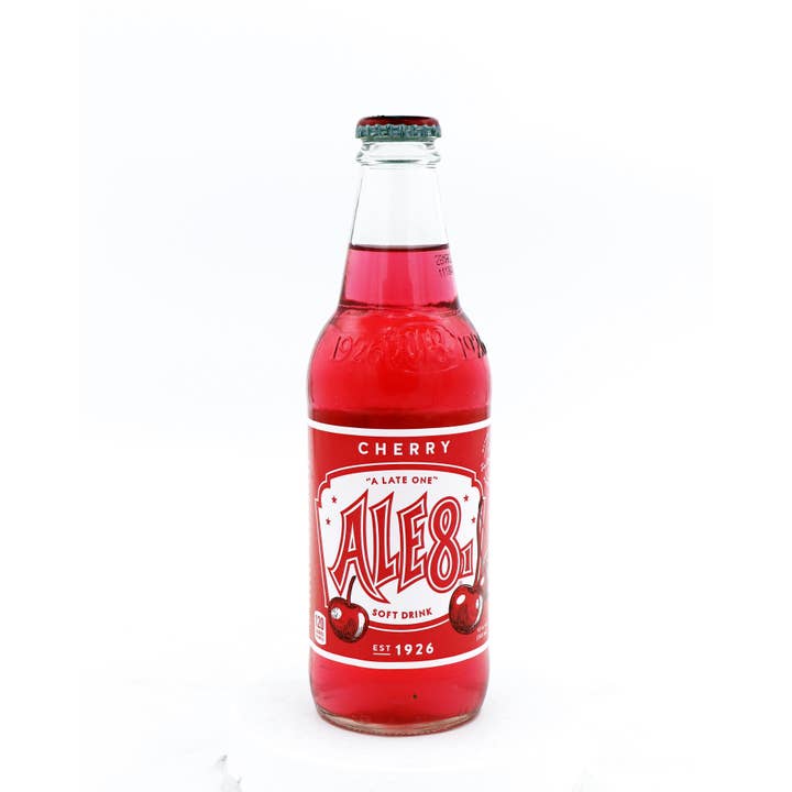 Grandpa Joe's Candy Shop - Wholesale Soda/Carbonated Drink - Ale-8 Cherry Soda, 12oz Glass Bottle 12ct