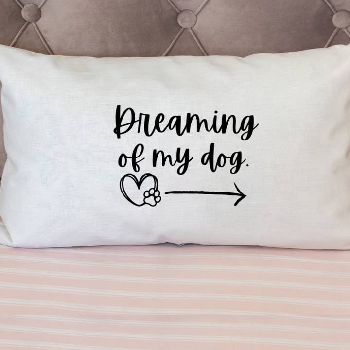 Set de fundas de almohada Dreaming of My Dog/My Human para venta al por mayor de Bark Fifth Avenue