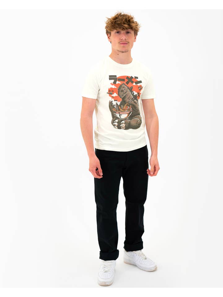 Grafitee - Wholesale Screen Printed T-Shirt - Unisex - Kaiju's Ramen T-shirt - Japanese Manga Illustrated T-Shirt