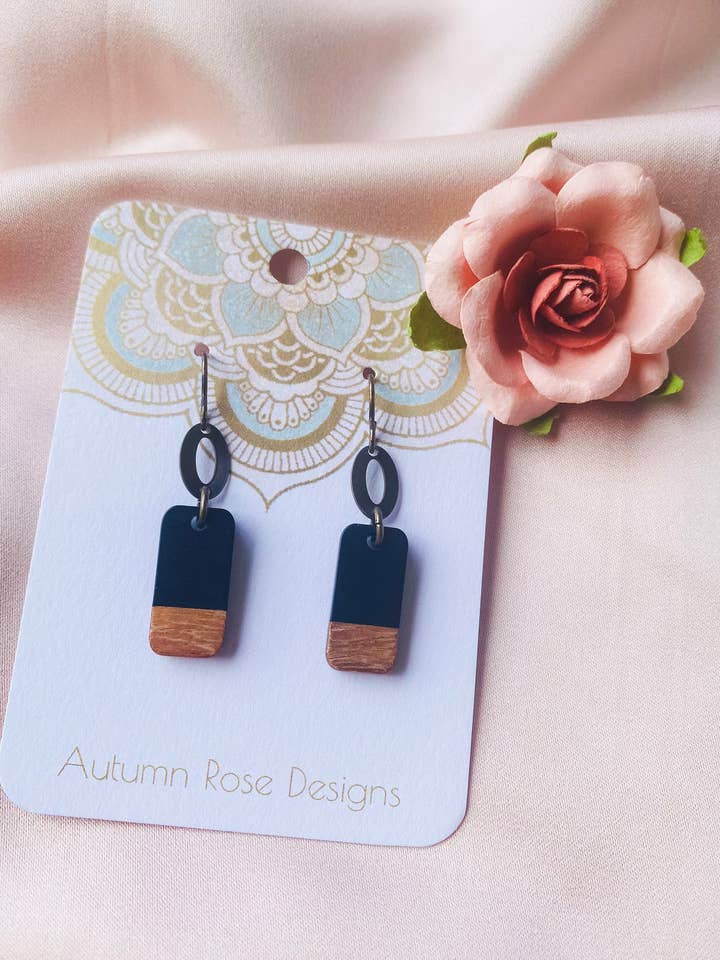 Modern Wood Earrings 9 for wholesale by Autumn Rose Designs