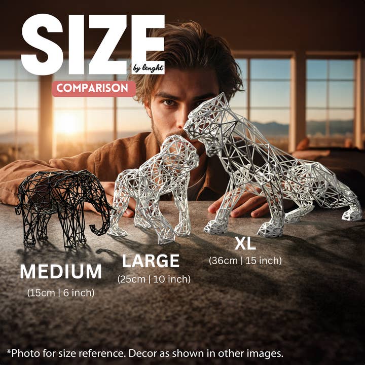 3DOfficeAT - Vendita all'ingrosso Scultura - Scultura Decorativa Ippopotamo Line Art 3D4