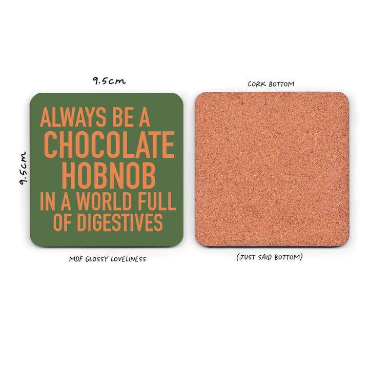 Pickled Prints - Wholesale Coasters - Funny Coaster - Chocolate biscuit coaster - Positive Quotes1