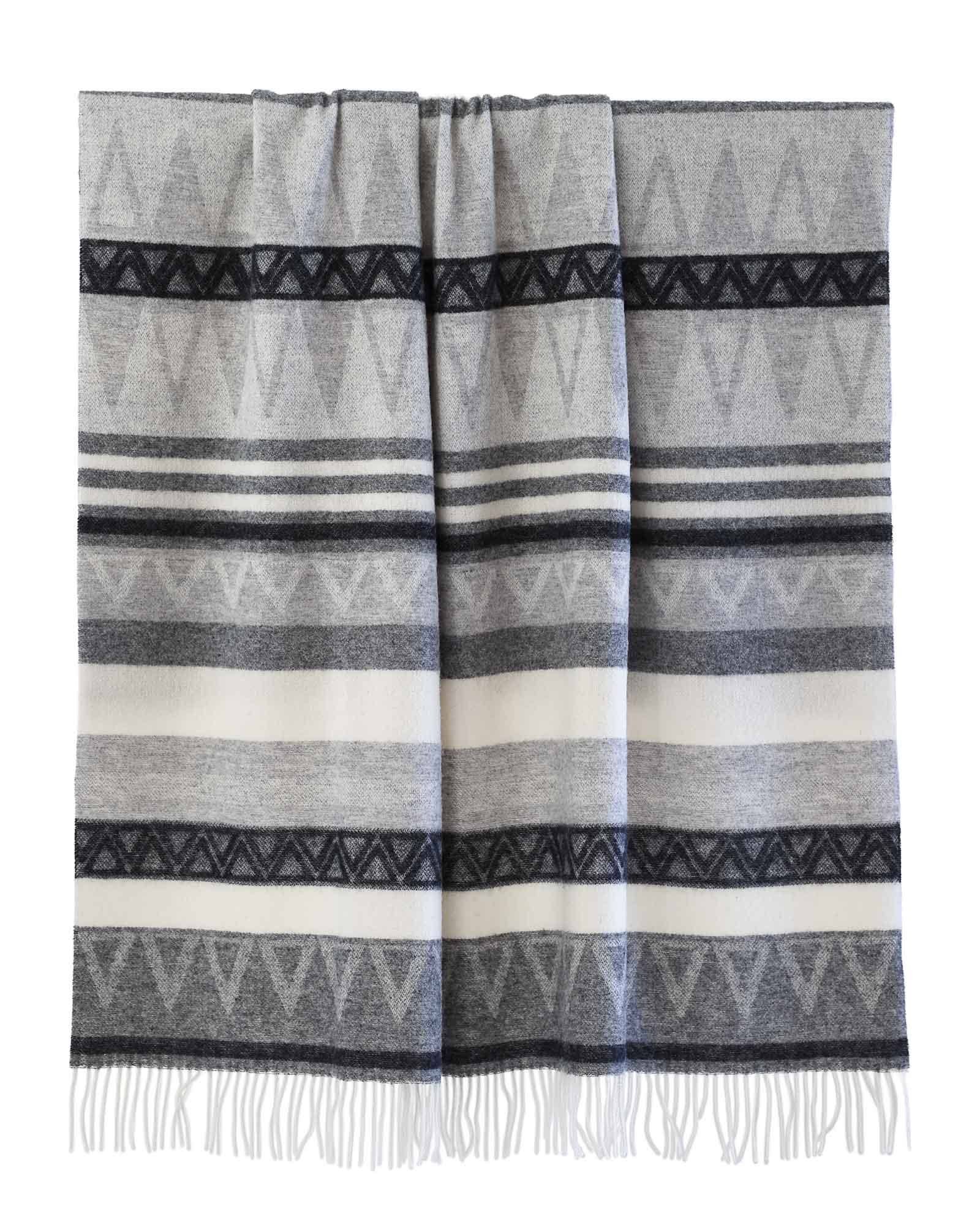MoST - Wholesale Throw Blanket - Wool Throw Blanket TRIANGEL gray1