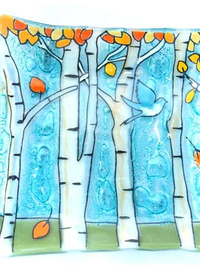 Aspen Tree Square Plate / Dish for wholesale by Pampeana