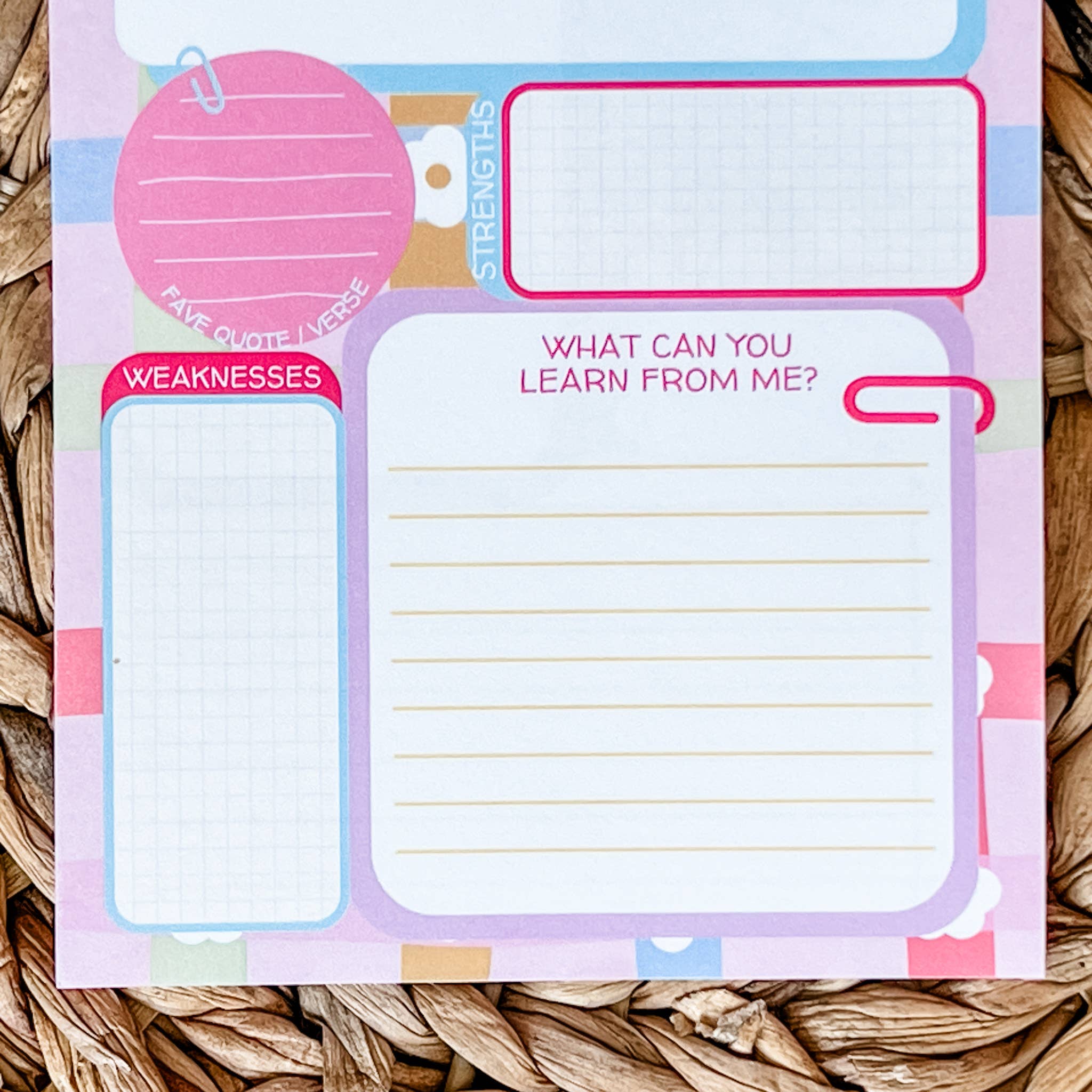 Saving Grace Print Shop - Wholesale Notepad - Bright Bible Character Study Double-Sided 5x7 Notepad6