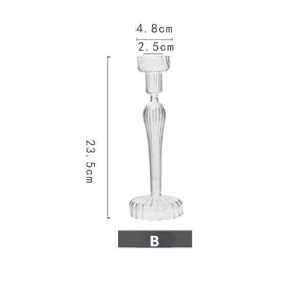 IVORE.GROUP (We cover All Import duty) - Wholesale Candle Holder - Vintage Style Glass Candlestick Holder1