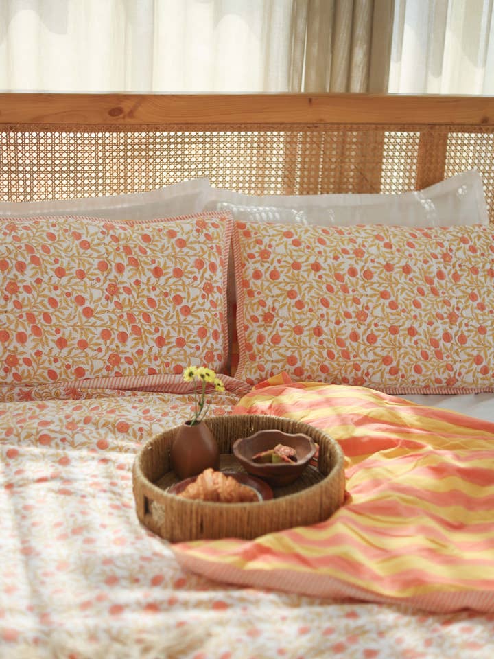 Pomegranate Bloom Duvet Cover Set for wholesale by La-Ra's - The Artisan Store
