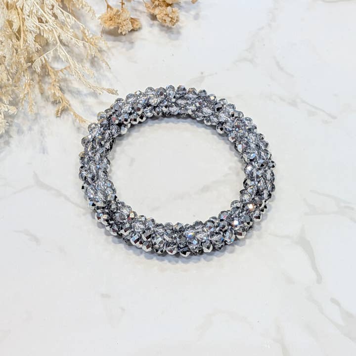 LOLO & YAYA - Wholesale Link & Chain Bracelet - White-tone crystal effect bracelet4