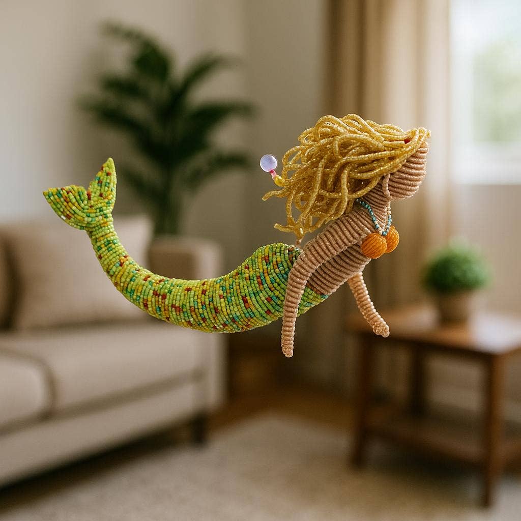 Beadworx By Extol Accessories Ltd. - Wholesale Sculpture - Mermaid, Blonde  Set of 22