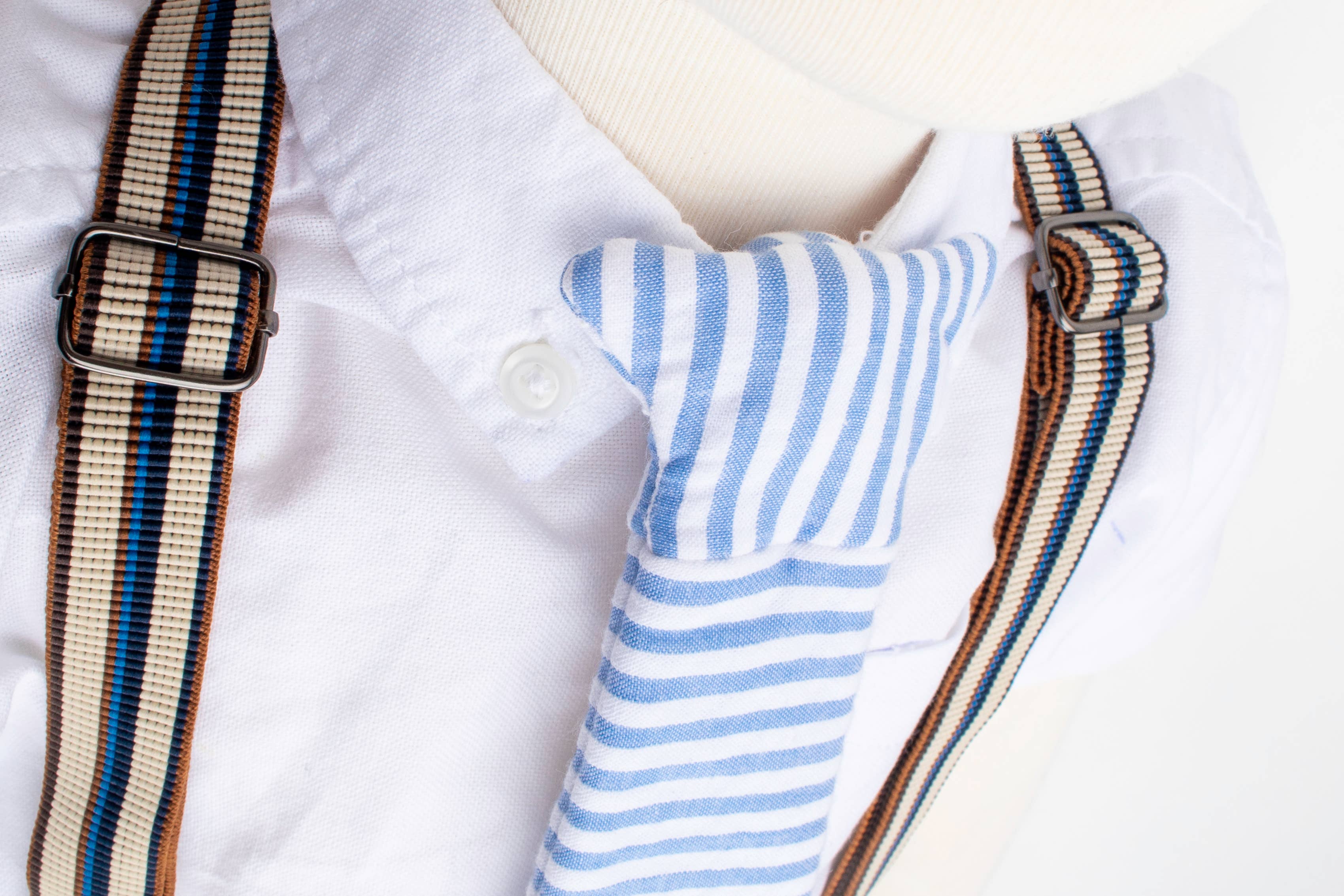 Tasty Tie® - Wholesale Teether (Not Clip-On) - Baby - Tasty Tie Teether, Crinkle Toy, Baby Boy Gift (Seersucker)5