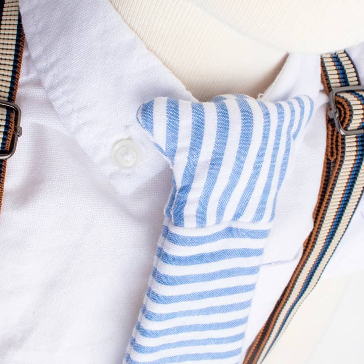 Tasty Tie® - Wholesale Teether (Not Clip-On) - Baby - Tasty Tie Teether, Crinkle Toy, Baby Boy Gift (Seersucker)5