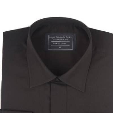 Standard krave Formel Kjole Skjorte - Sort for engroshandel hos The Scotland Kilt Company