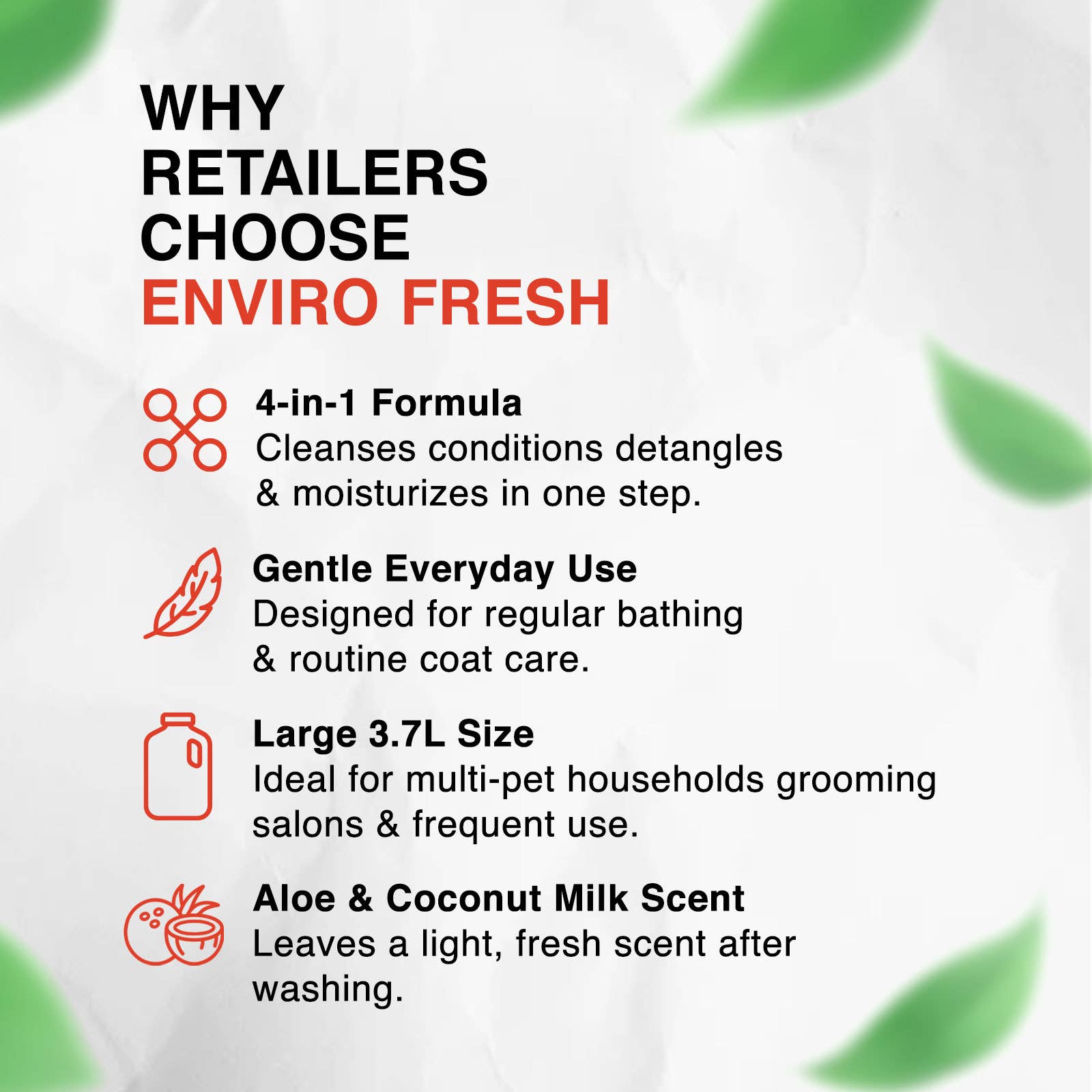 Enviro Fresh - Wholesale Hondenshampoo - Hond - Hondenshampoo 4-in-1 met aloë & kokosmelk, 3,7 L1