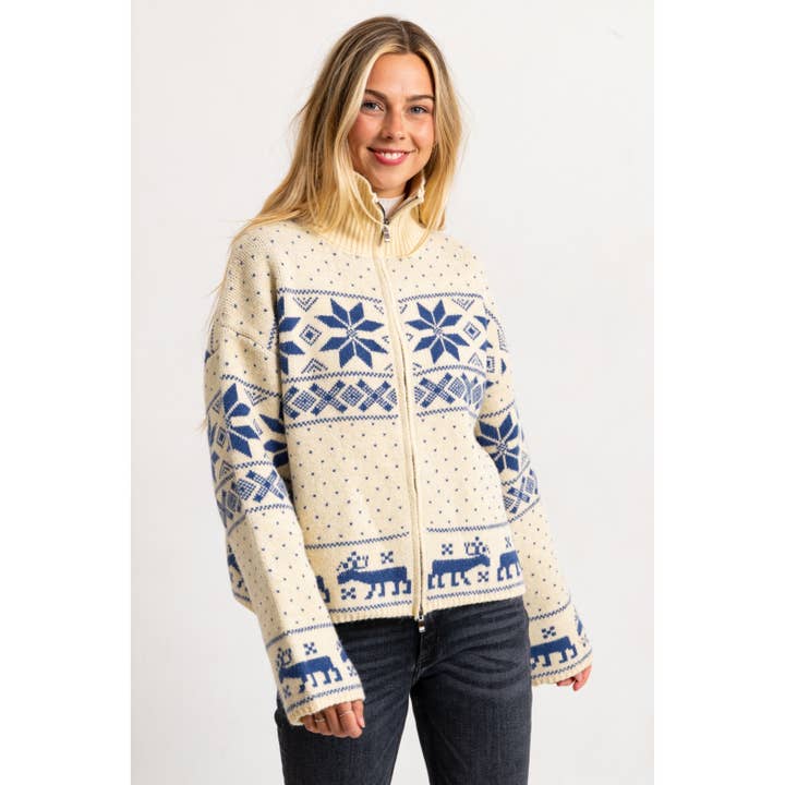 Favorite Girl - Venta al por mayor Chaqueta - Mujer - CHAQUETA NAVIDEÑA SELBUROSE CON CUELLO DE TORTUGA Y CREMALLERA