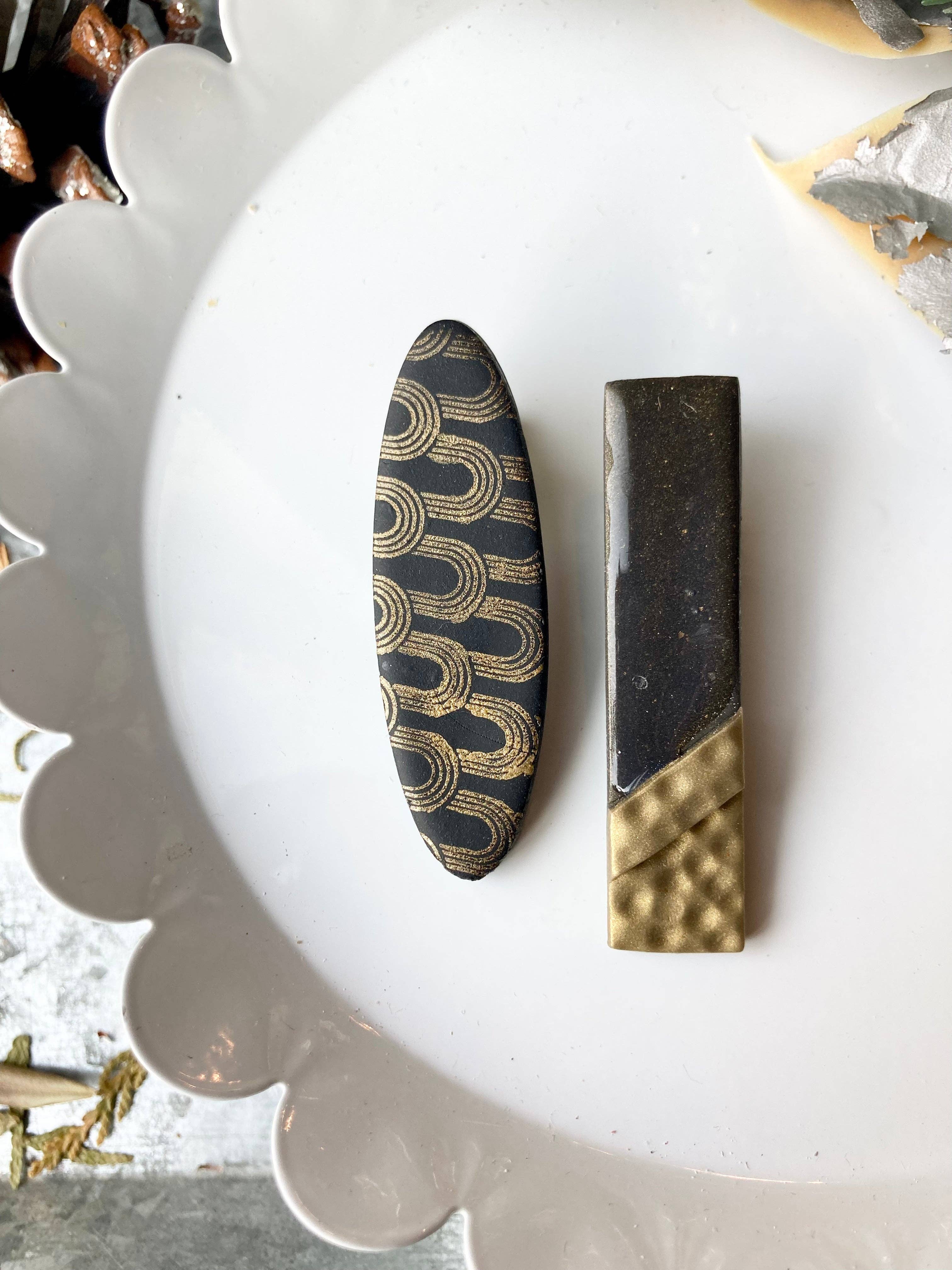 El & Gray Design - Wholesale Hair Clip - Women's - Golden Glam Hair Clips (2 Clip Set)2