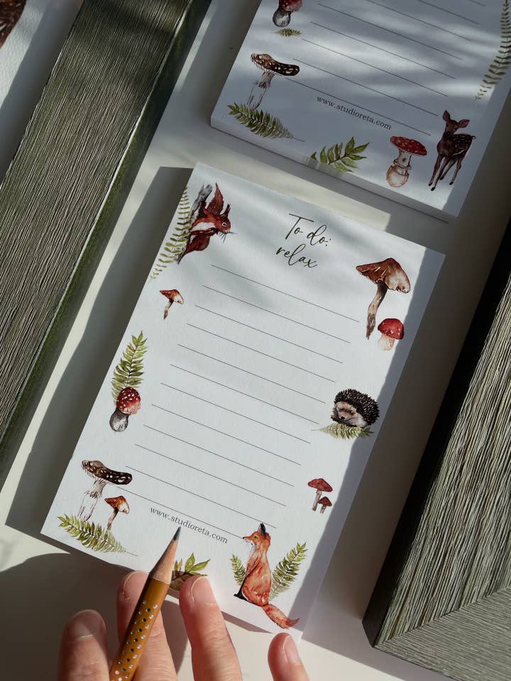 Forest notepad - To do: Relax for wholesale by StudioReta